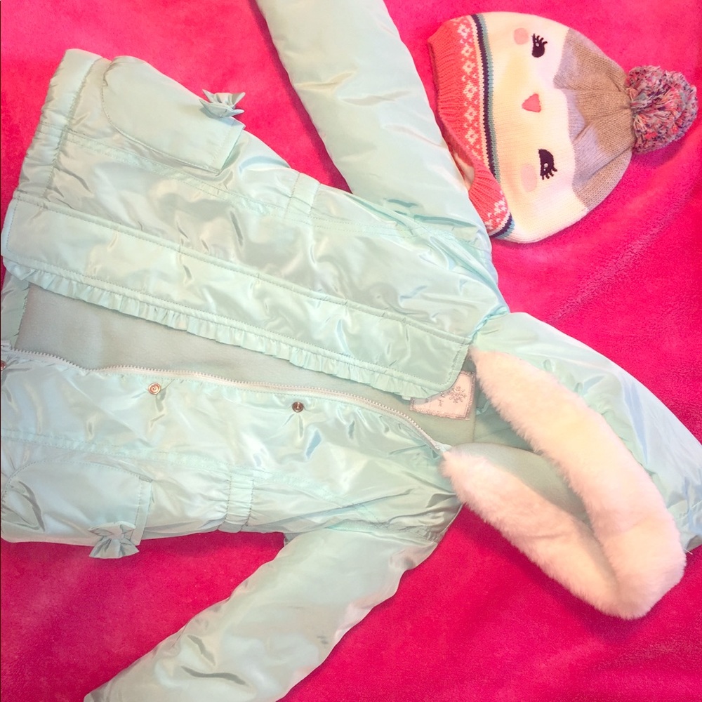 2T winter coat and matching hat